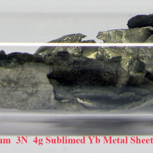 Ytterbium - Yb - Ytterbium  3N  4g Sublimed Yb Metal Sheet Lumps 3.jpg