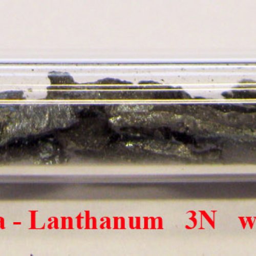 Lanthan - La - Lanthanum Crystalline fragments of lanthanum with oxide sufrace