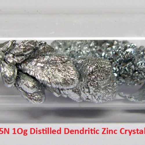 Zinek - Zn - Zincum 5N 1Og Distilled Dendritic Zinc Crystals.jpg