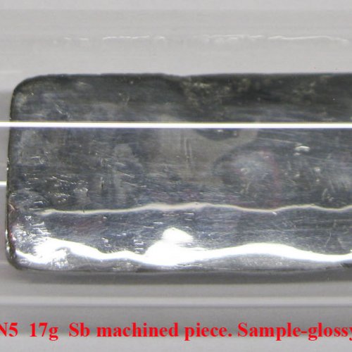 Antimon - Sb - Stibium 3N5  17g  Sb machined piece. Sample-glossy surface..jpg