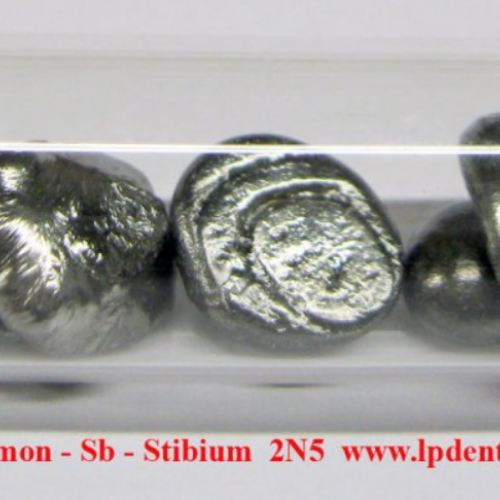 Antimon - Sb - Stibium 2N5 Meted pellets