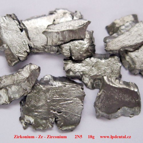 Zirkonium - Zr - Zirconium  Sample-forged  sufrace. Metal crystalline fragments.