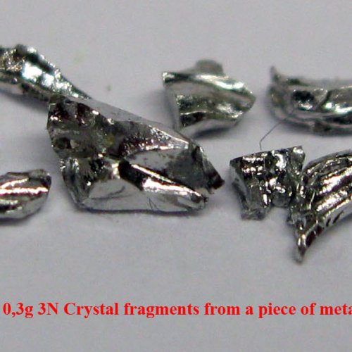 Iridium-Ir-Iridium 0,3g 3N Crystal fragments from a piece of metal. 7.jpg