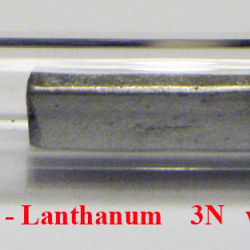 Lanthan - La - Lanthanum Sample-glossy surface.