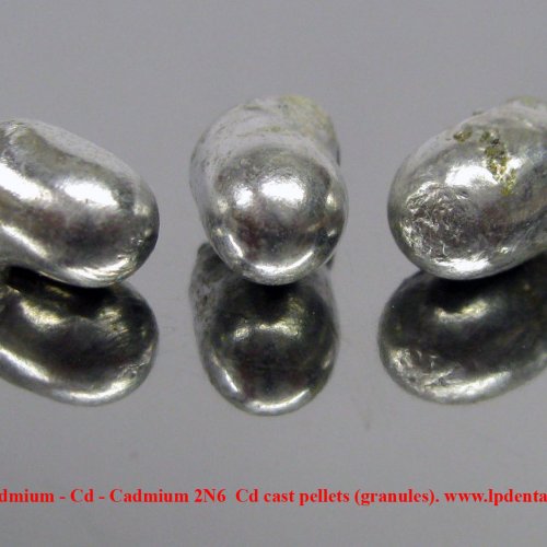 Kadmium - Cd - Cadmium 2N6  Cd cast pellets (granules). ...jpg