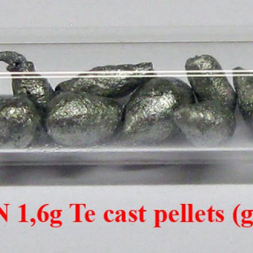Tellur - Te - Tellurium 4N 1,6g Te cast pellets (granules) 1.jpg