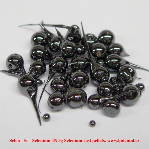 Selen - Se - Selenium 4N 3g Selenium cast pellets. 1.jpg