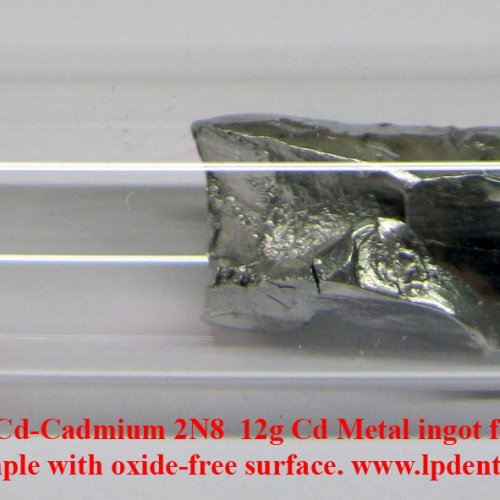 Kadmium-Cd-Cadmium 2N8  12g Cd Metal ingot forget piece. Sample with oxide-free surface..jpg