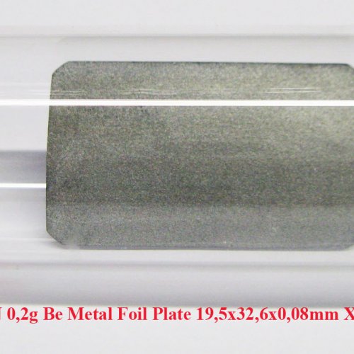 Beryllium - Be - Beryllium  3N 0,2g Be Metal Foil Plate 19,5x32,6x0,08mm X-ray window.jpg