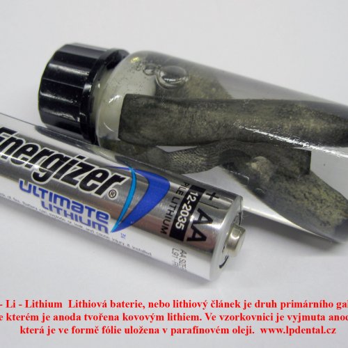 Lithium - Li - Lithium-Lithium batteries which contain lithium metal.