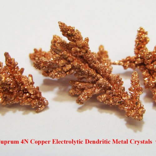 Měď - Cu - Cuprum 4N Copper Electrolytic Dendritic Metal Crystals 8.jpg