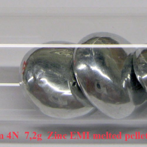 Zinek -Zn - Zincum 4N  7,2g  Zinc EMI melted pellets..jpg