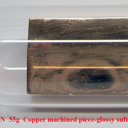 Měď - Cu - Cuprum 3N  55g  Copper machined piece-glossy sufrace..jpg