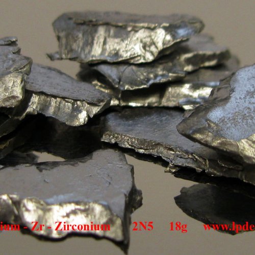 Zirkonium - Zr - Zirconium Sample-forged  sufrace. Metal crystalline fragments.