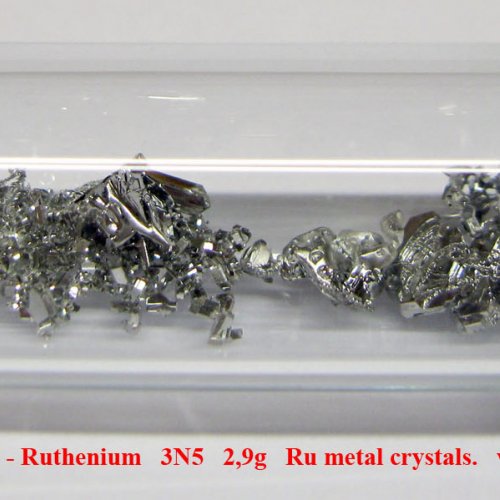 Ruthenium - Ru - Ruthenium   3N5   1g   Ru metal crystals. 13.jpg