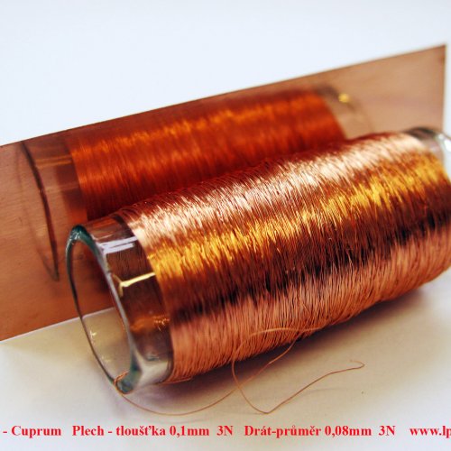 Měď - Cu - Cuprum -plech-drát. Copper Metal Sheet Plate/Wire