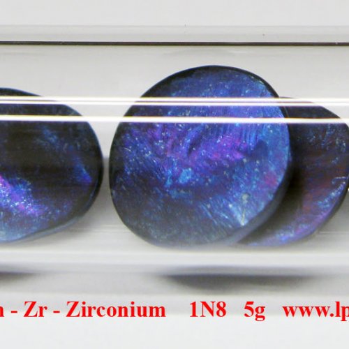 Zirkonium - Zr - Zirconium Metal machined pieces-colored