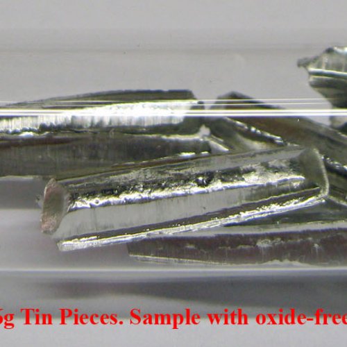 Cín - Sn - Stannum  5N 9,6g Tin Pieces. Sample with oxide-free surface..jpg