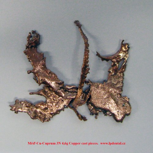Měď-Cu-Cuprum 3N 4,6g Copper cast pieces..jpg