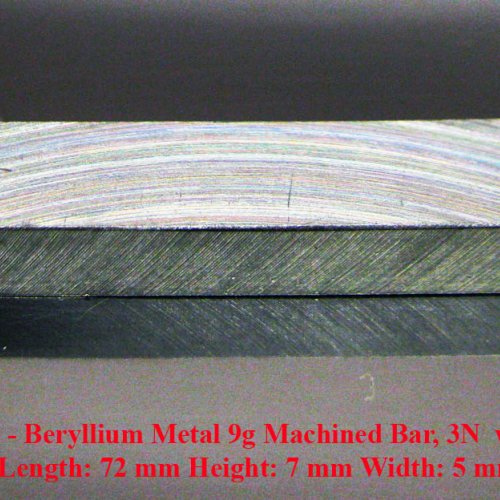 Beryllium - Be - Beryllium Metal 9g Machined Bar, 3N 2.jpg