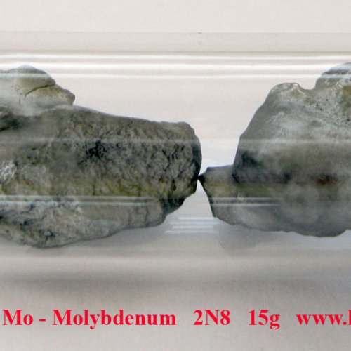  Molybdenum fragments - melted by electromagnetic induction.  Sample-sand blasted surface.