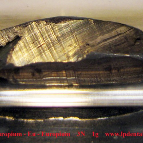 Europium - Eu - Europium Metal machined piece with oxide-free sufrace.