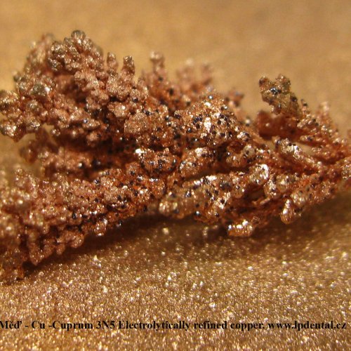 Měď - Cu -Cuprum 3N5 Electrolytically refined copper. 1.jpg