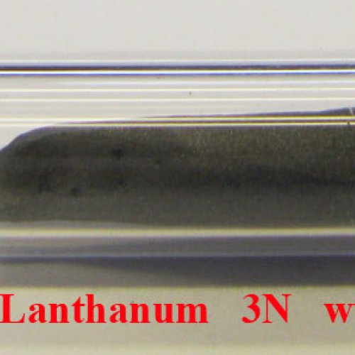 Lanthan - La - Lanthanum Sample-sand blasted surface.