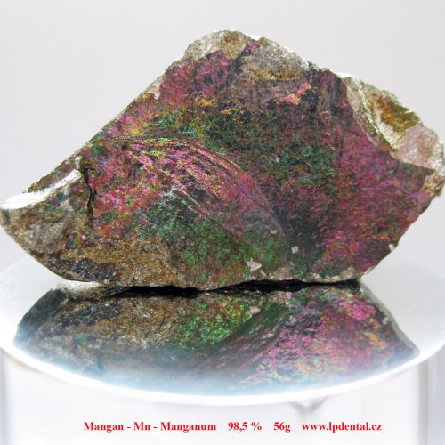Mangan - Mn - Manganum Manganense  metal fragment with oxide-surface.