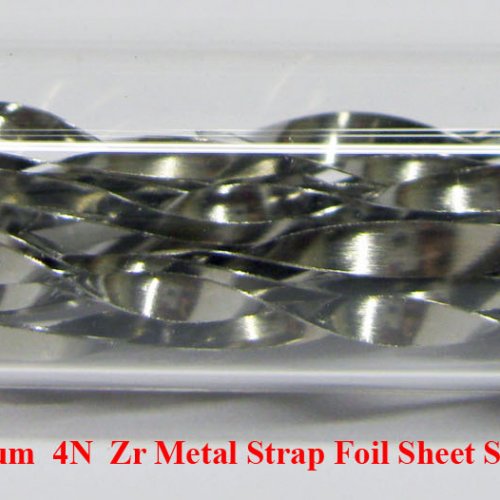 Zirkonium - Zr - Zirconium  4N  Zr Metal Strap Foil Sheet Sample..jpg