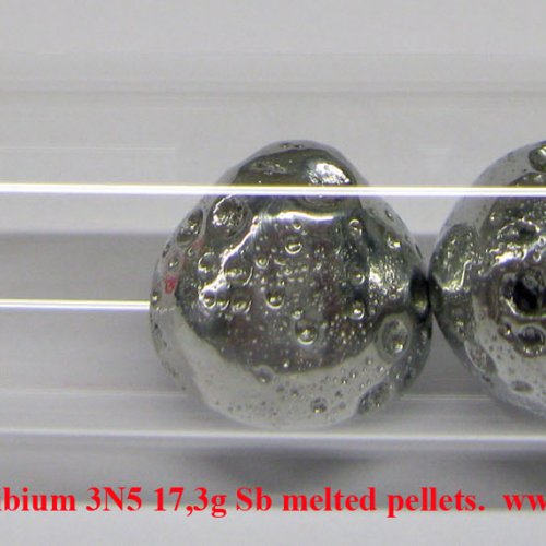 Antimon - Sb - Stibium 3N5 17,3g Sb melted pellets.jpg