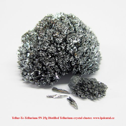Tellur-Te-Tellurium 5N 25g Distilled Tellurium crystal cluster 2.jpg