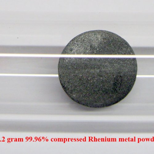 Rhenium - Re - Rhenium  2.2 gram 99.96% compressed Rhenium metal powder pellet.2.jpg