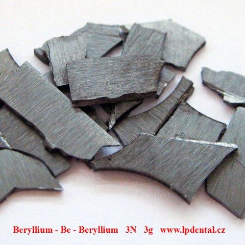 Beryllium - Be - Beryllium  Metal sheet plate fragments of  Beryllium