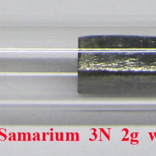 Samarium - Sm - Samarium  3N  2g  Sample-glossy surface.