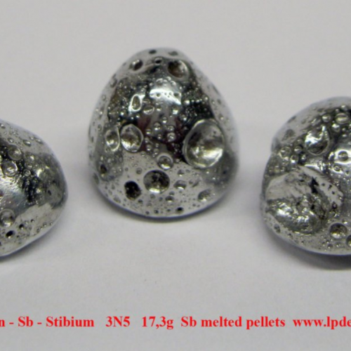 Antimon - Sb - Stibium 3N5 17,3g Sb melted pellets.png