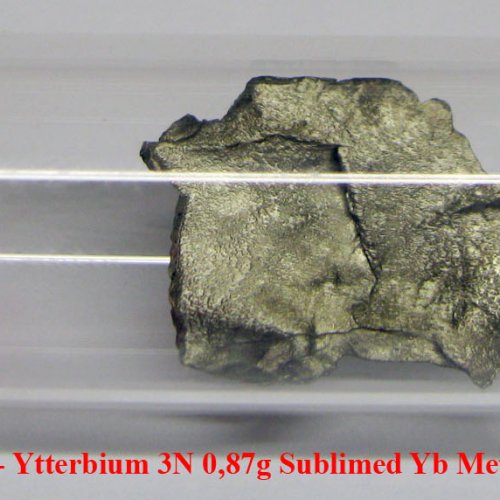 Ytterbium - Yb - Ytterbium 3N 0,87g Sublimed Yb Metal Sheet Lumps.jpg