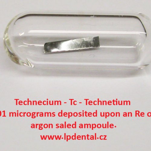 Technecium - Tc - Technetium Tc 99 isotope 0,01 micrograms deposited upon an Re or Au metal 5x1 mm s
