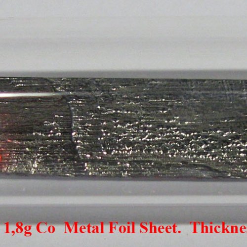 Kobalt - Co - Cobaltum 4N 1,8g Co  Metal Foil Sheet.  Thickness 1,0mm.jpg