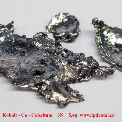 Kobalt - Co - Cobaltum   Cobalt melted by electromagnetic induction. Sample-glossy sufrace.