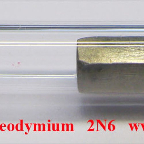 Neodym - Nd - Neodymium  Sample-glossy surface.