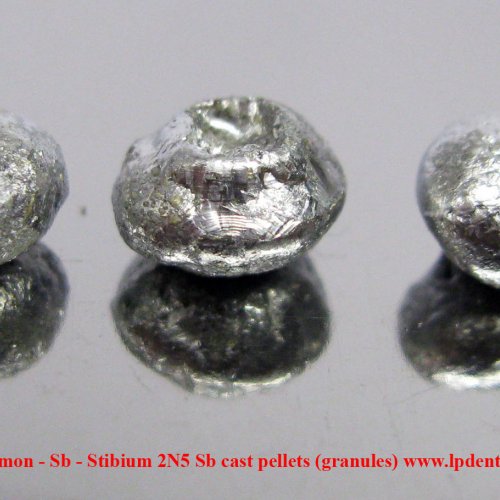 Antimon - Sb - Stibium 2N5 Sb cast pellets (granules).jpg