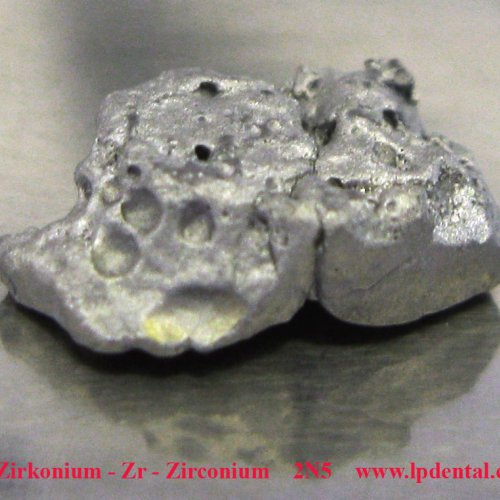 Zirkonium - Zr - Zirconium  melted by electromagnetic induction.Sample-sand blasted surface. Fragmen