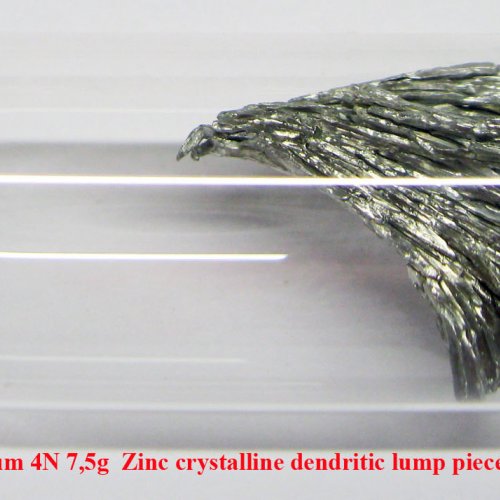 Zinek - Zn - Zincum 4N 7,5g  Zinc crystalline dendritic lump piece..jpg