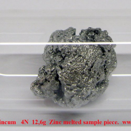 Zinek - Zn - Zincum   4N  12,6g  Zinc melted sample piece..jpg