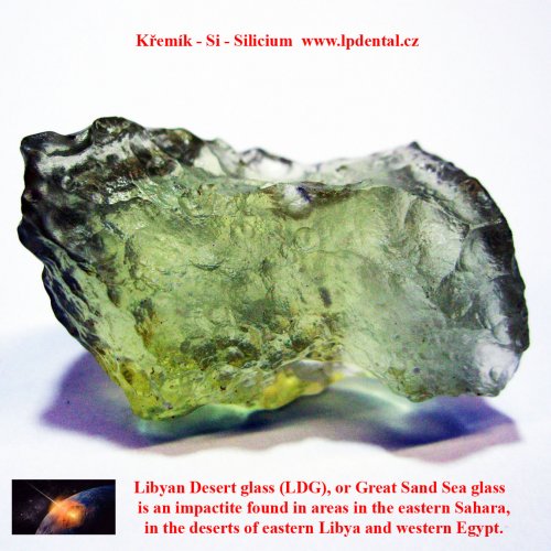 Křemík - Si - Silicium-Libyan Desert glass (LDG).jpg