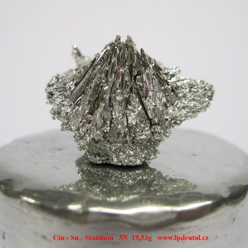 Cín - Sn - Stannum  Tin Metal Cylinder/Metal crystalline sample