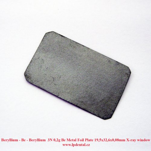 Beryllium - Be - Beryllium  3N 0,2g Be Metal Foil Plate 19,5x32,6x0,08mm X-ray window 1.jpg