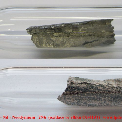 Neodym - Nd - Neodymium   Metal fragment of Neodymium with oxide sufrace