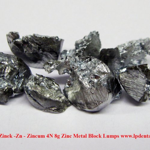 Zinek -Zn - Zincum 4N 8g Zinc Metal Block Lumps 1.jpg
